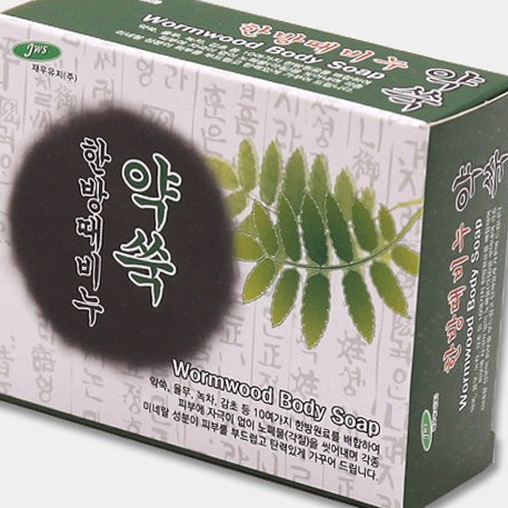 약쑥배합각질관리때비누 저자극피부관리각질비누 한방원료욕실생활 - 상품 이미지