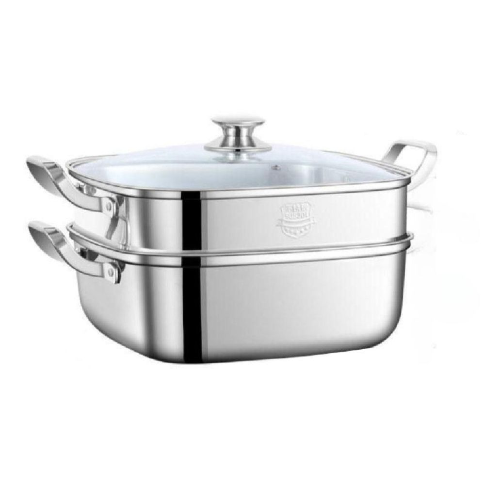 스테인리스 찜기 찜솥 요리 스테인레스 스텐 가정용 냄비 2단 - 상품 이미지