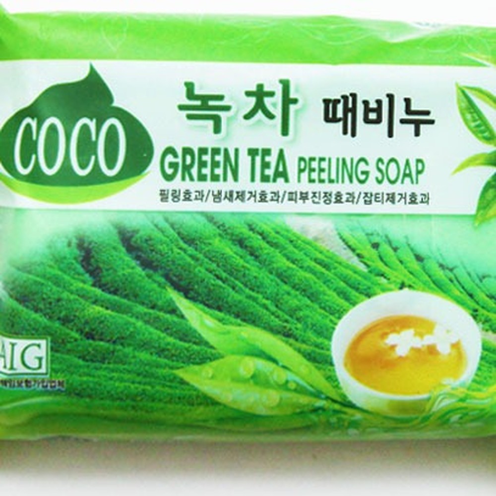 옥파우더노폐물제거때비누 머드분말각질관리녹차비누 필링효과냄새제거 - 상품 이미지