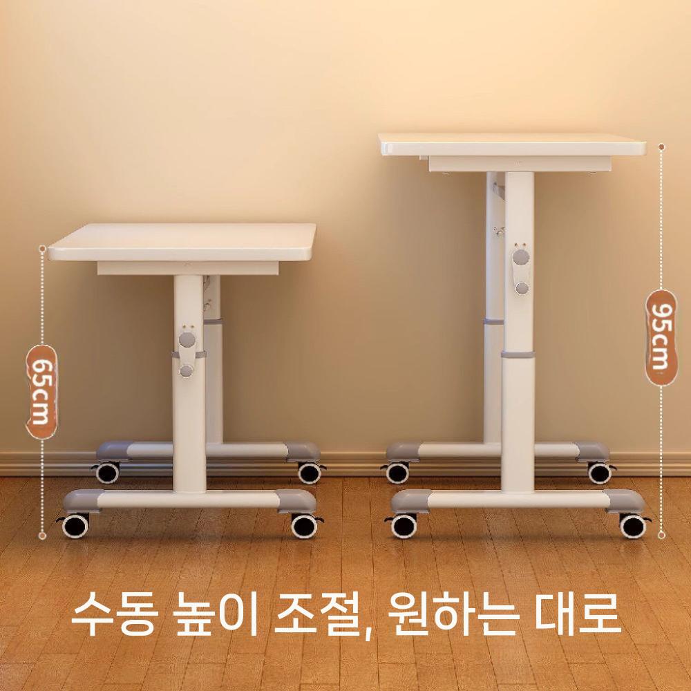 수동 모션데스크 높이조절 테이블 책상 스탠딩 이동식 80x60CM - 상세 이미지 3