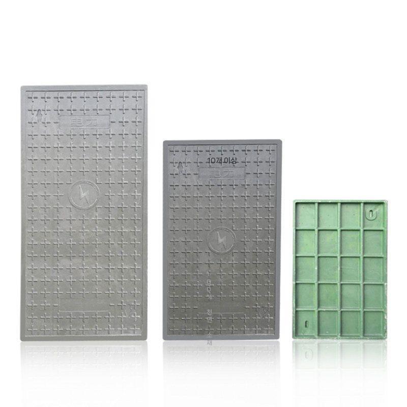 오수 맨홀뚜껑 사각 맨홀덮개 하수도 덮개 프레임 배수구 점검구 커버 300 X 500 X 30mm - 상품 이미지