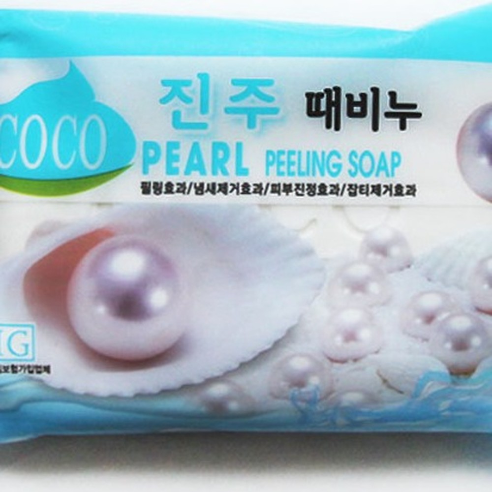 피부진정각질제거진주비누 잡티제거 진주분말필링효과때비누 - 상품 이미지