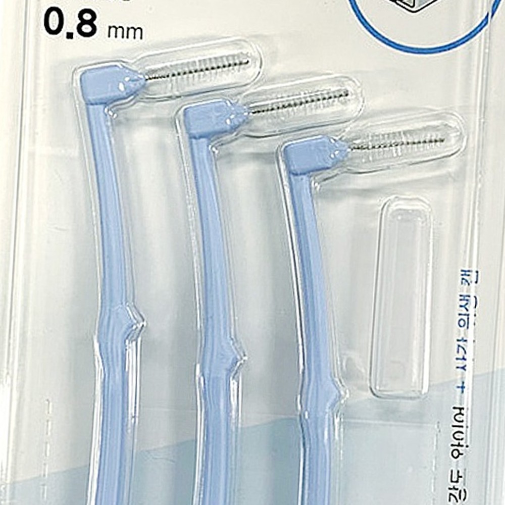 SS사이즈잇몸관리치아사이솔 치실대용구강위생치간브러쉬 L형치아틈새치간칫솔 3P - 상품 이미지
