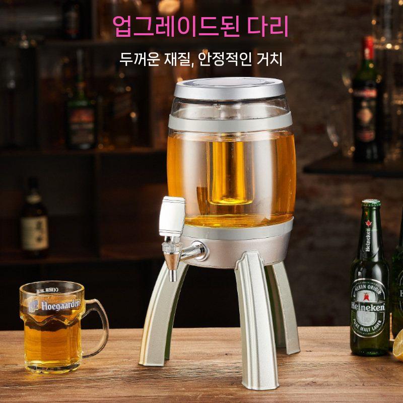 생맥주 디스펜서 소맥타워 타워 아이스 맥주통 화이트 - 상세 이미지 5