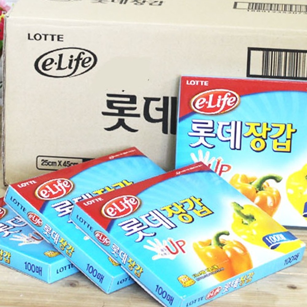 환경호르몬안전주방생활롯데장갑 엠보싱처리주부습진예방위생장갑 품질향상자동차정비 100매 30개입 - 상품 이미지
