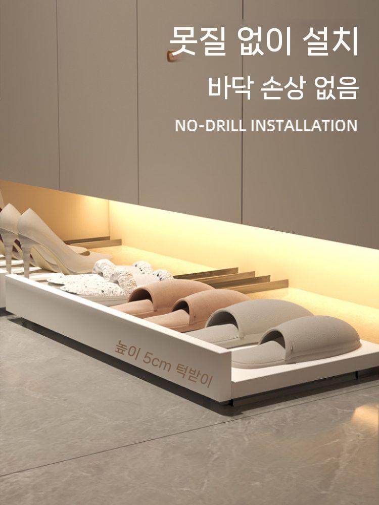 신발장 슬라이딩 트레이 현관용 하부인출 틈새수납 서랍 40x30cm - 상세 이미지 4