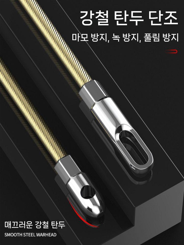 케이블 요비선 전선 인출기 강철 풀링기 스레딩 장치 배선 포설 공구 10m 풀리헤드 이미지 6