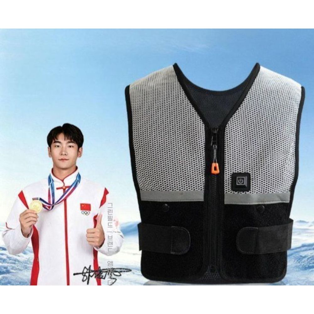 선풍기 조끼 현장 작업복 방수 통기성 반도체 냉각 5세대 에어컨 쿨링 메쉬 USB 조끼 - 상세 이미지 2