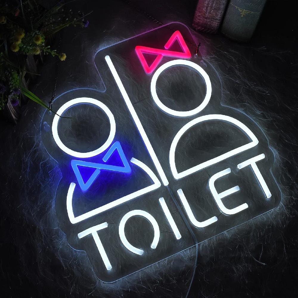 화장실 사인판 LED 조명 욕실 간판 맞춤 카페 미용실 왼쪽 42.9x16cm 5V(디밍 가능) - 상세 이미지 4