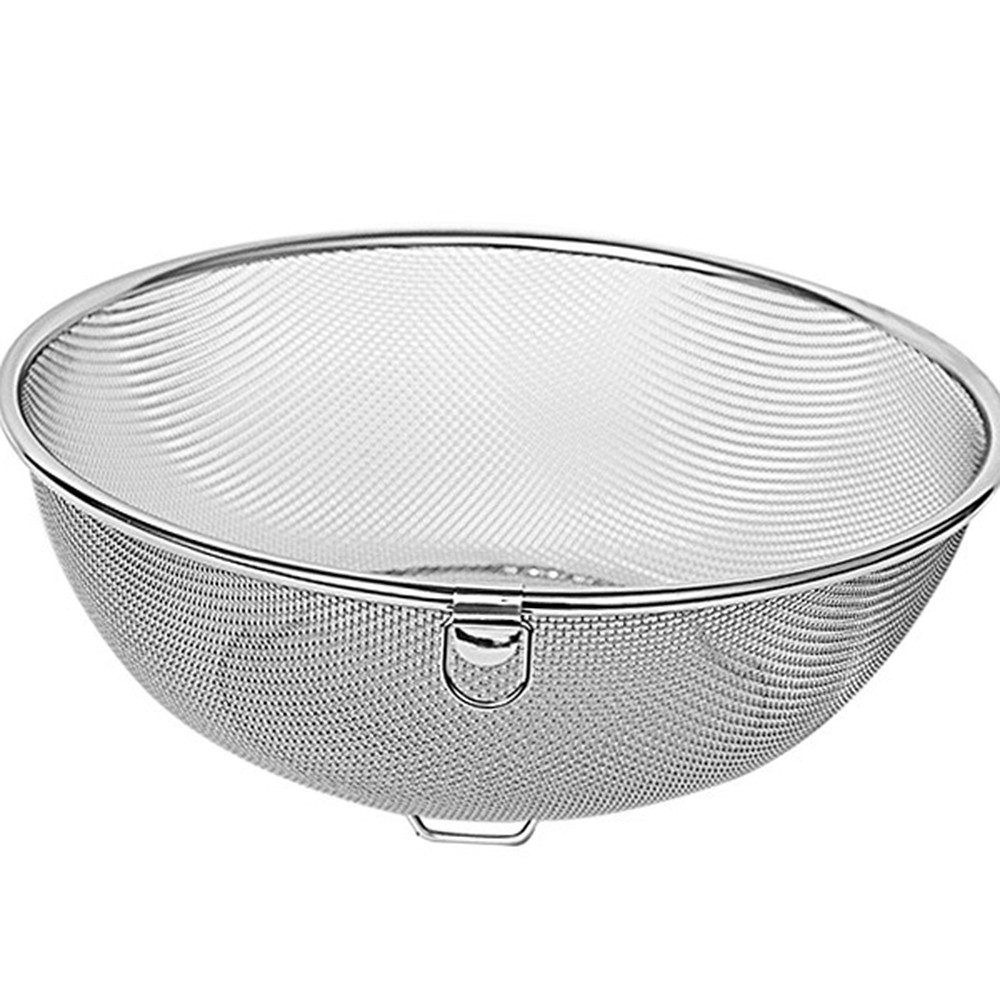 촘촘타공다용도스텐채반 수납고리식기세척주방채반 스텐물빠짐원형바구니 23cm - 상품 이미지