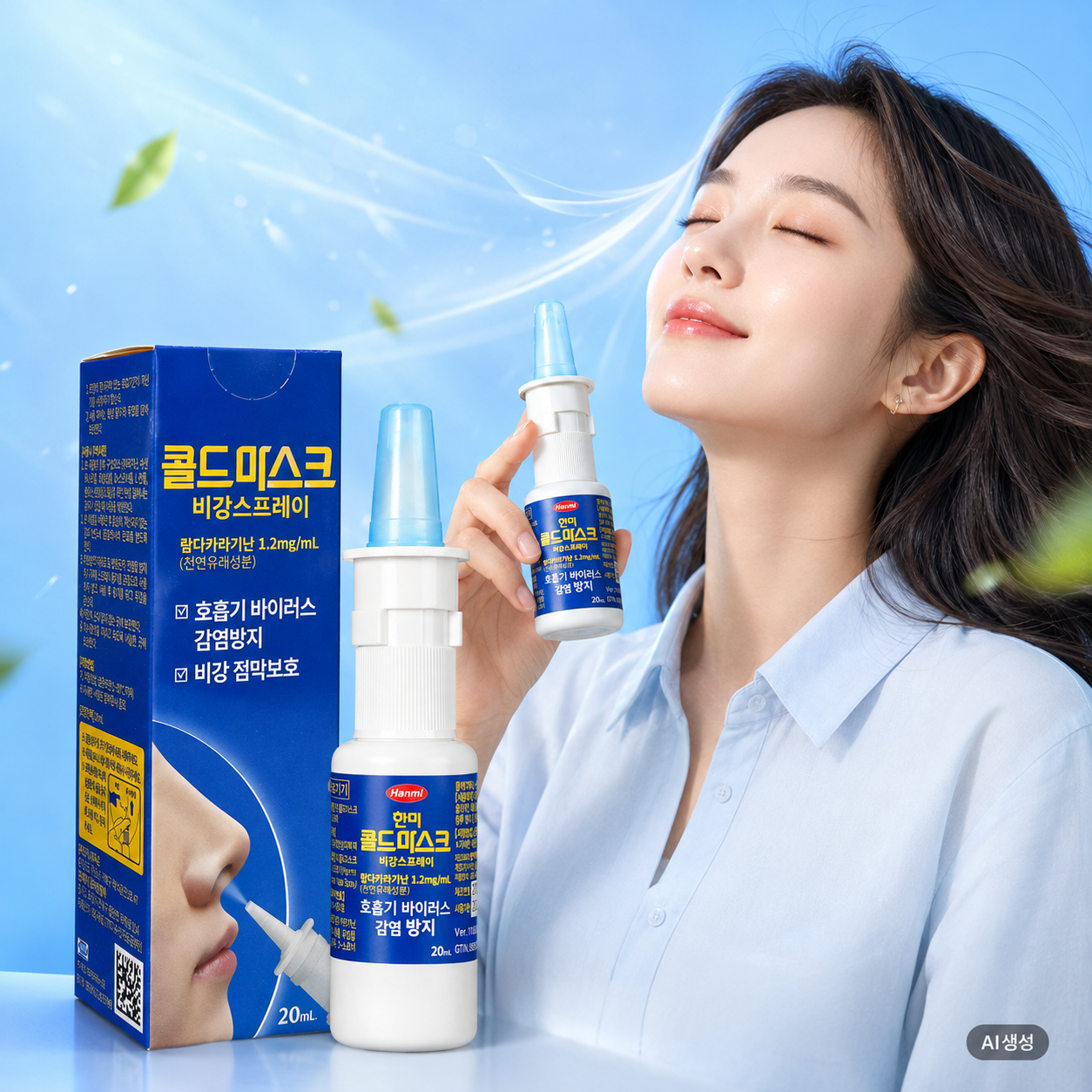 한미 콜드마스크 비강스프레이 람다카라기난 나잘 점막 보호 - 상세 이미지 4