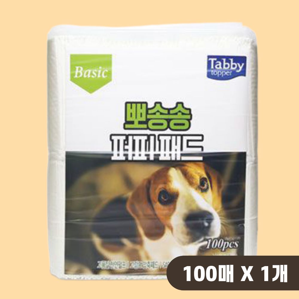 테비토퍼 뽀송송 퍼피패드 애견 강아지 배변패드 베이직 소형, 100매입, 1개 - 상품 이미지