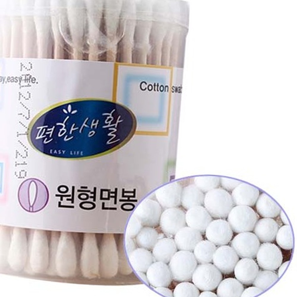자작나무귀청소미용면봉 부드러운상처소독 원형메이크업면봉 100P - 상품 이미지