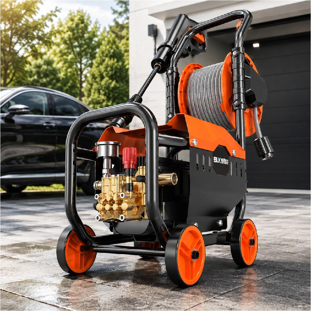 고압세척기 1200W 220V 유선 자동차 세차기 호스릴 15m - 상품 이미지
