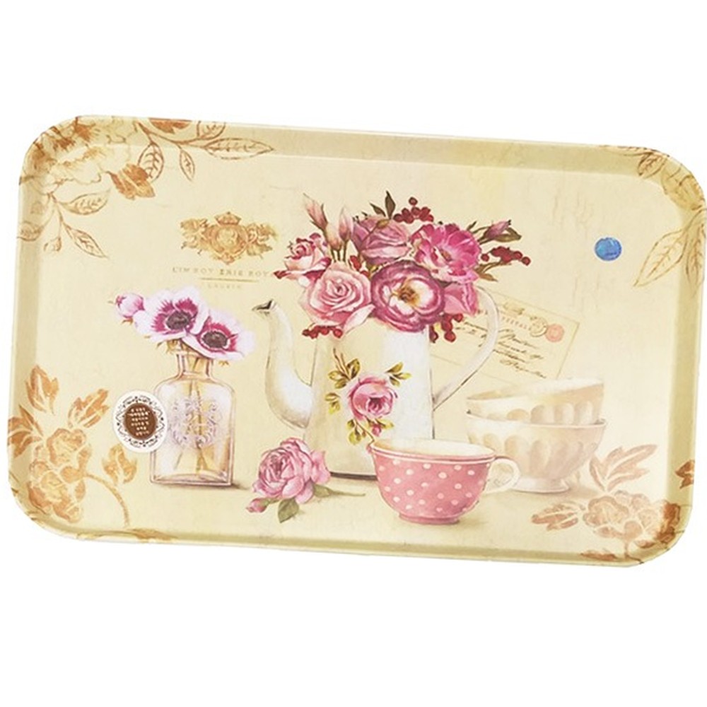 로즈와인디저트용쟁반 앤틱무드트레이 직사각식탁용플레이트 300x215x20mm - 상품 이미지