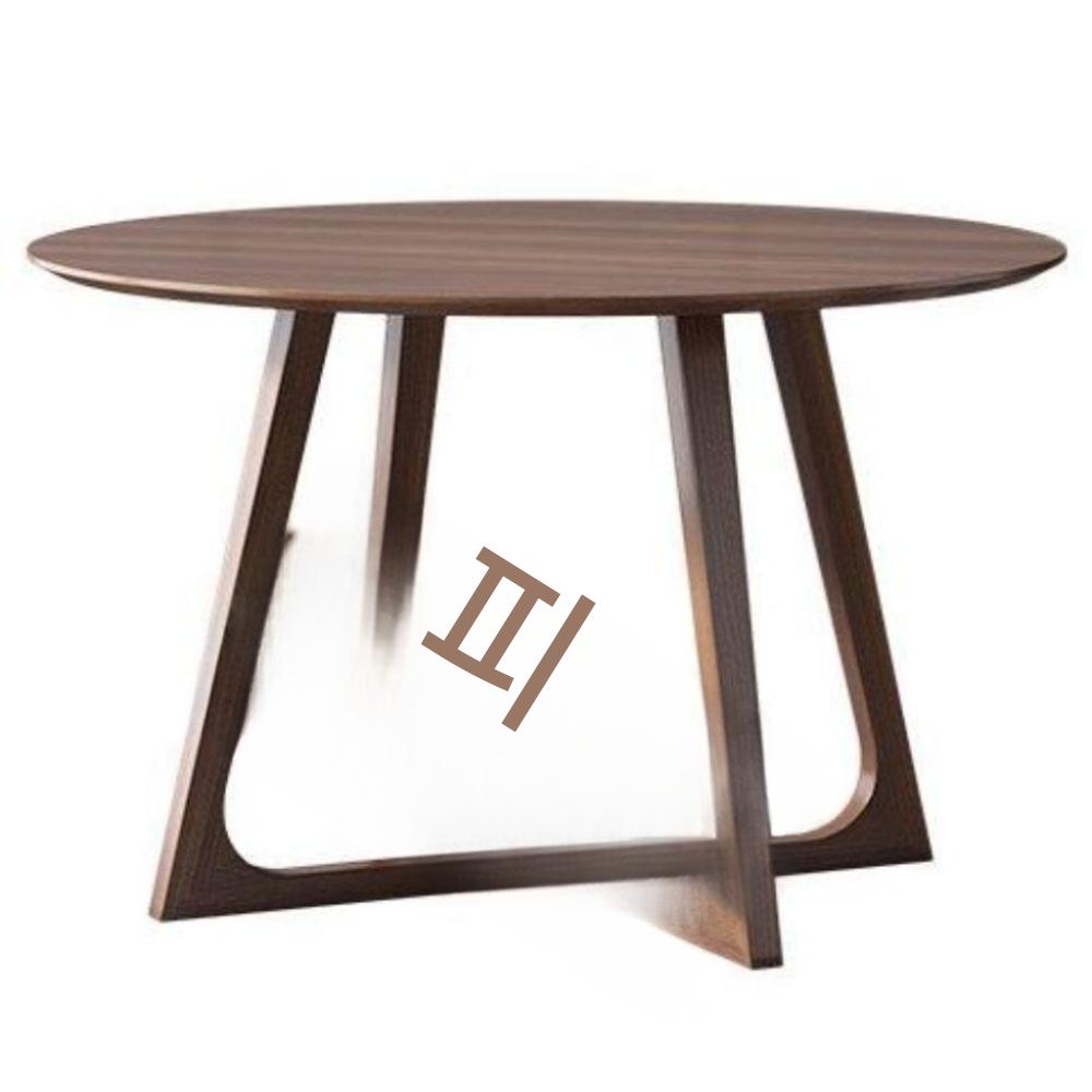 라운드 식탁 원목 테이블 모던 원형 60x60cm - 상품 이미지