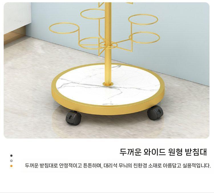 회전형 모자 진열대 선반 스탠드 스타킹 걸이 양말 6단 블랙 이미지 6