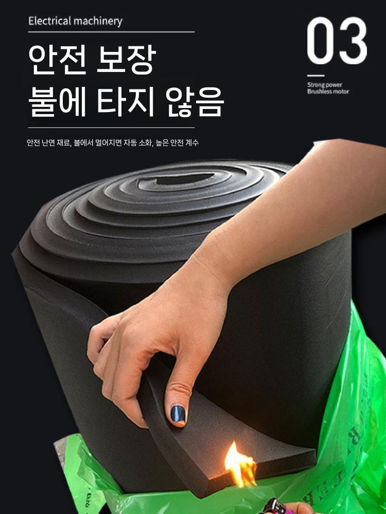 고무 발포 보온재 에어컨 수도관 방지 배관 단열재 동파 두께 10mm 1x1m - 상세 이미지 4