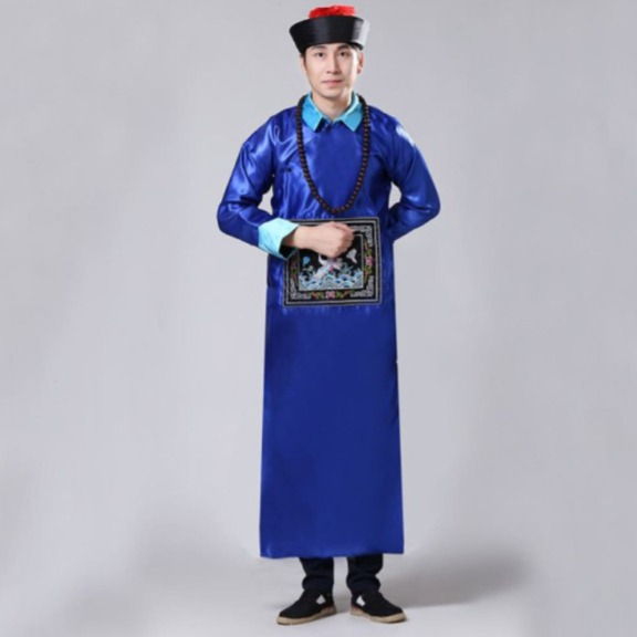 할로윈 코스프레 강시 코스튬 의상 블루 - 상품 이미지