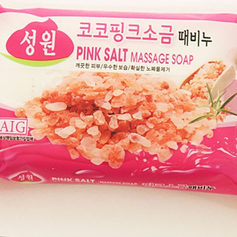 보습강화바디케어 코코핑크각질제거때비누 알로에베라샤워용핑크소금비누 150g - 상품 이미지