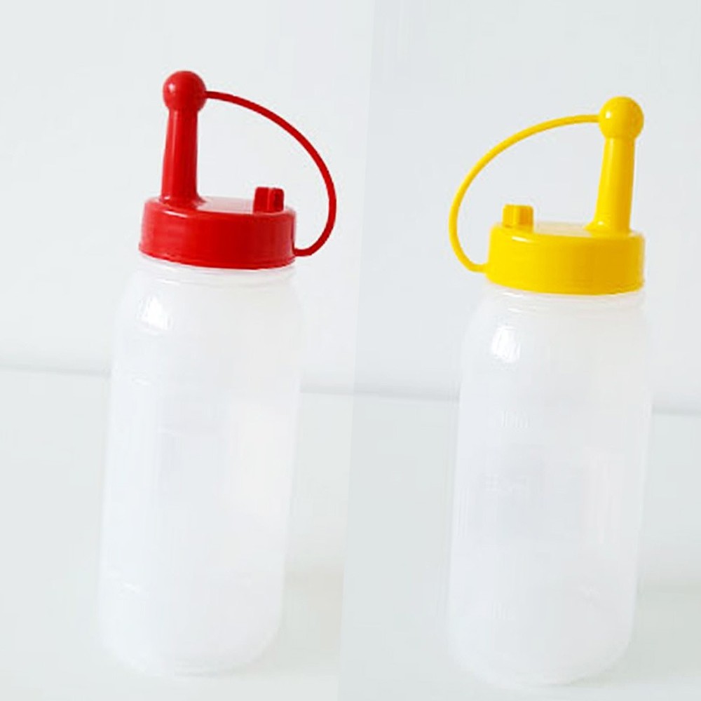 국내생산간편사용양념병 말랑재질잠금방식케첩병 BPA프리다용도보관소스병 450ml - 상품 이미지