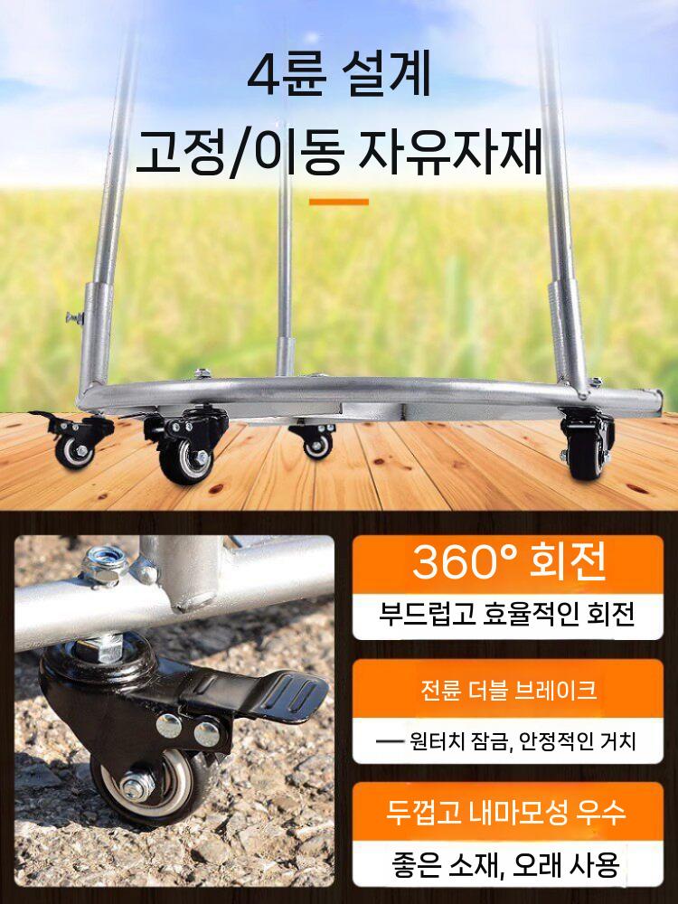 마대 자루 거치대 걸이 쓰레기 원형 철제 공장 건설현장 쓰레기통 4륜 이미지 6