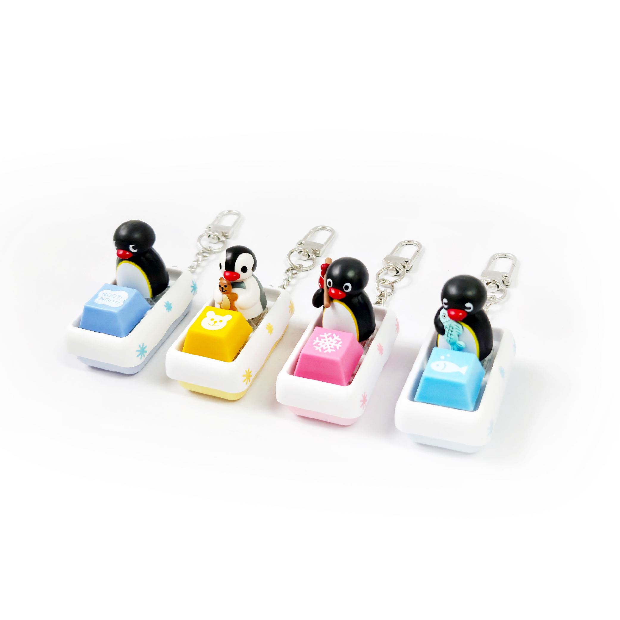 PINGU 雙鍵帽按壓鑰匙圈 商品圖片 3