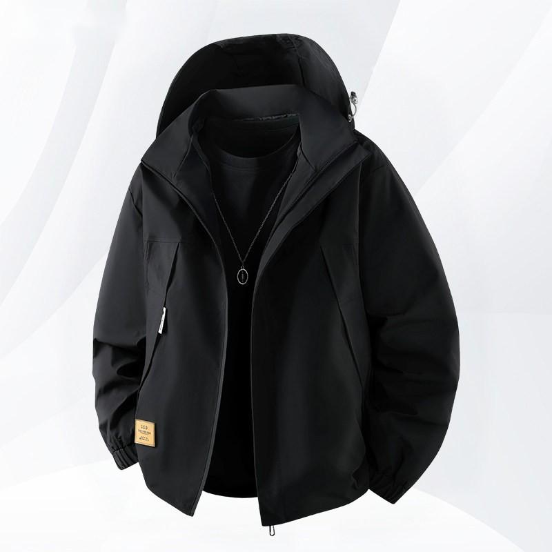 남성 빅사이즈 바람막이 방풍 자켓 후드 집업 점퍼 큰옷 9XL - 상품 이미지