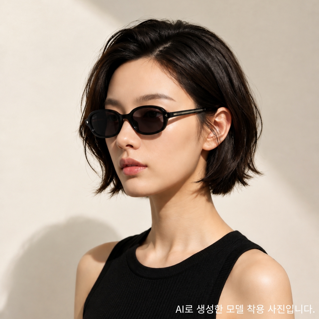 프라다 아이코닉한 메탈 플라크가 있는 선글라스 SPRD06 E16K FE03D C A052 - 상세 이미지 3