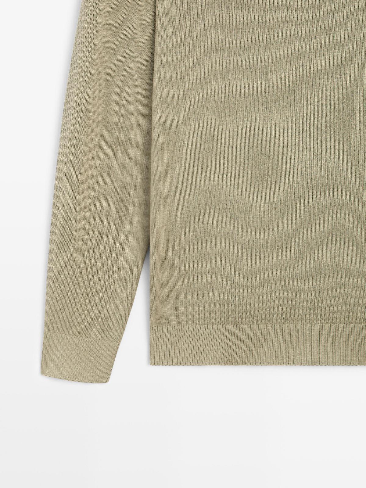 마시모두띠 코튼 울 라운드 니트 스웨터 1091/214 PALE GREEN 이미지 7