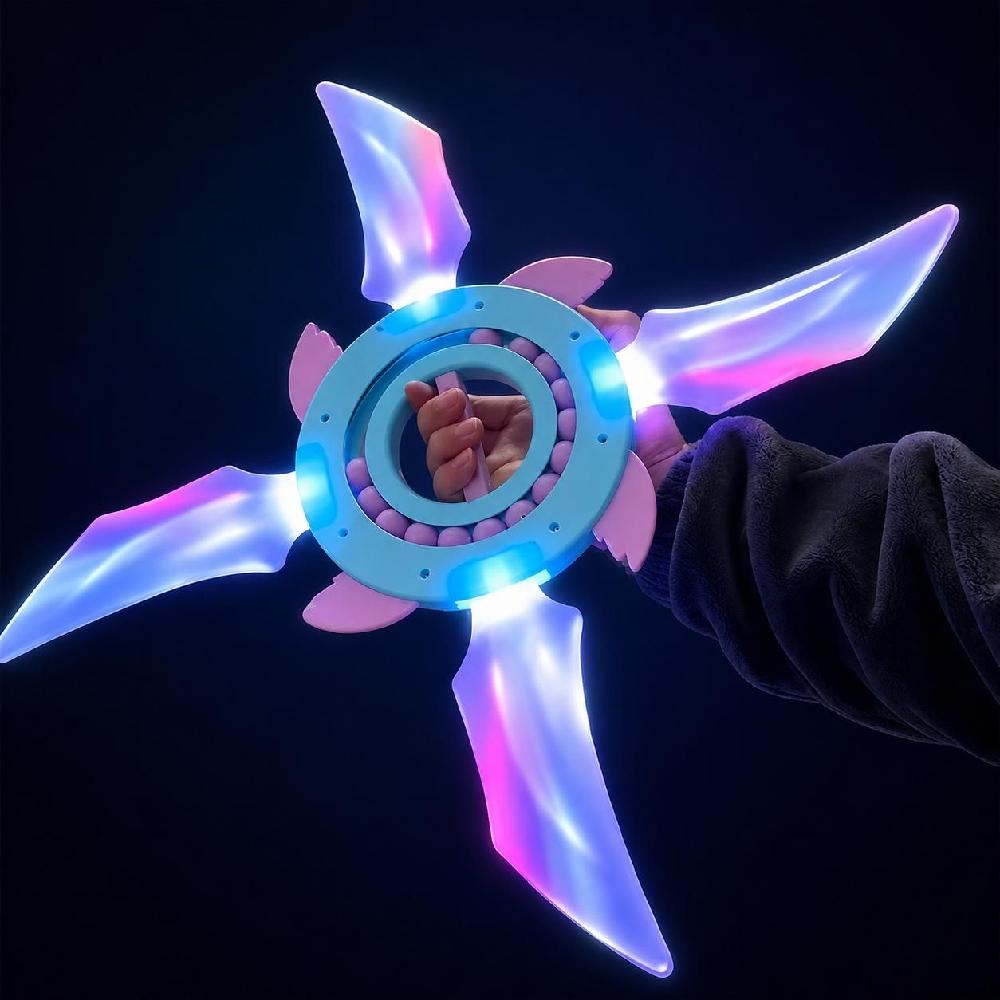 광선검 나선환 장난감 LED 피젯토이 팽이 RGB 코스튬 - 상품 이미지