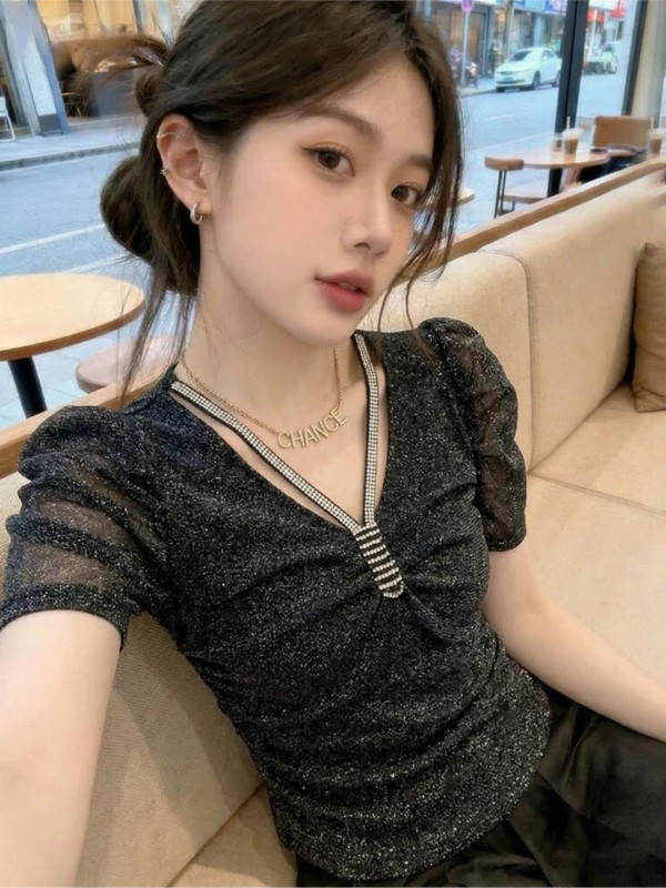 스포츠 여성 댄스상의 라틴 사교 방송 줌바 라인 댄스복 연습복 - 상세 이미지 2