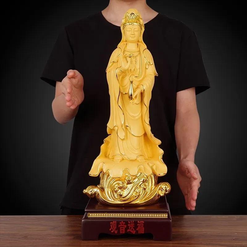 복과 재물을 불러들이며 평안을 지켜주는 레진 공예품 장식품 관세음보살 불상 - 상세 이미지 3