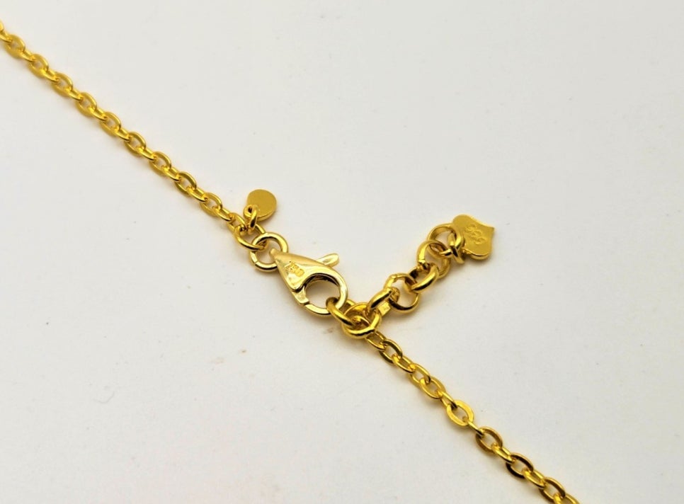 24K 순금 11.25g(3) 컷팅 볼 여성 목걸이(18K 연결고리 장식) 이미지 6