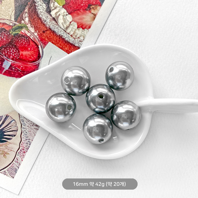 ABS 실버그레이 모조 진주구슬 비즈 (6size) 이미지 6