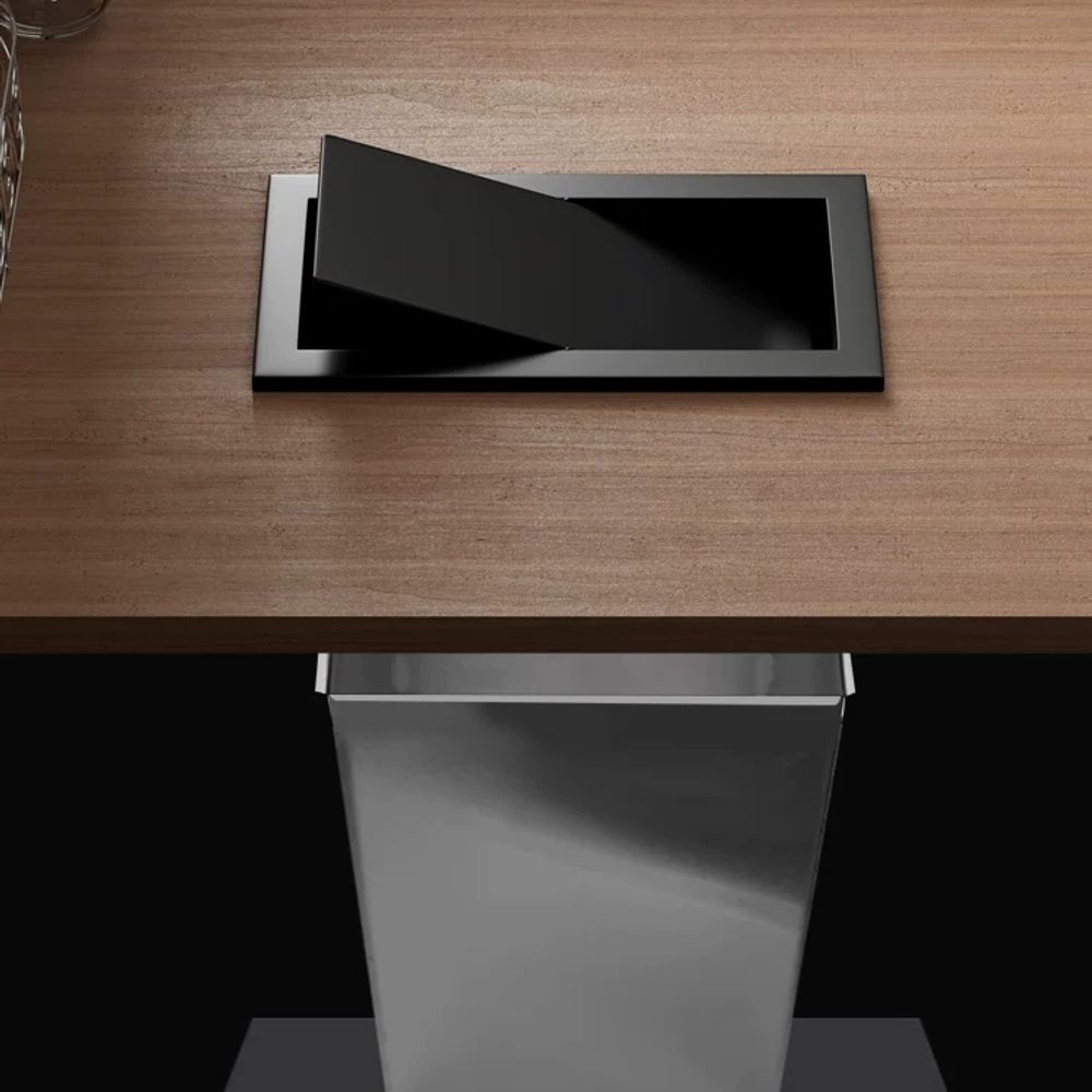 매립형 주방쓰레기통 스테인리스 사각휴지통 기본형 - 상세 이미지 3