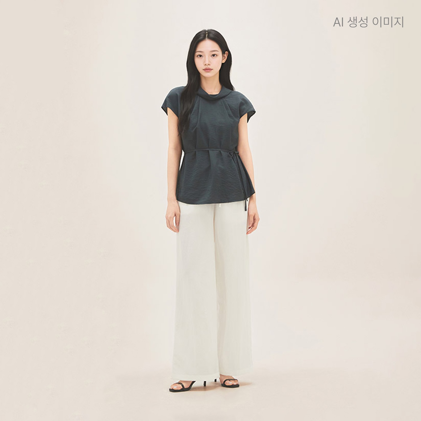 로엠 풀밴딩 와이드 팬츠 RMTWG26R11 상품 이미지