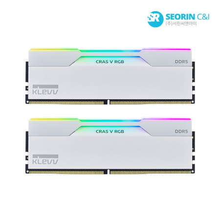 에센코어 클레브 DDR5-6000 CL32 CRAS V RGB 64GB, 화이트, 2개