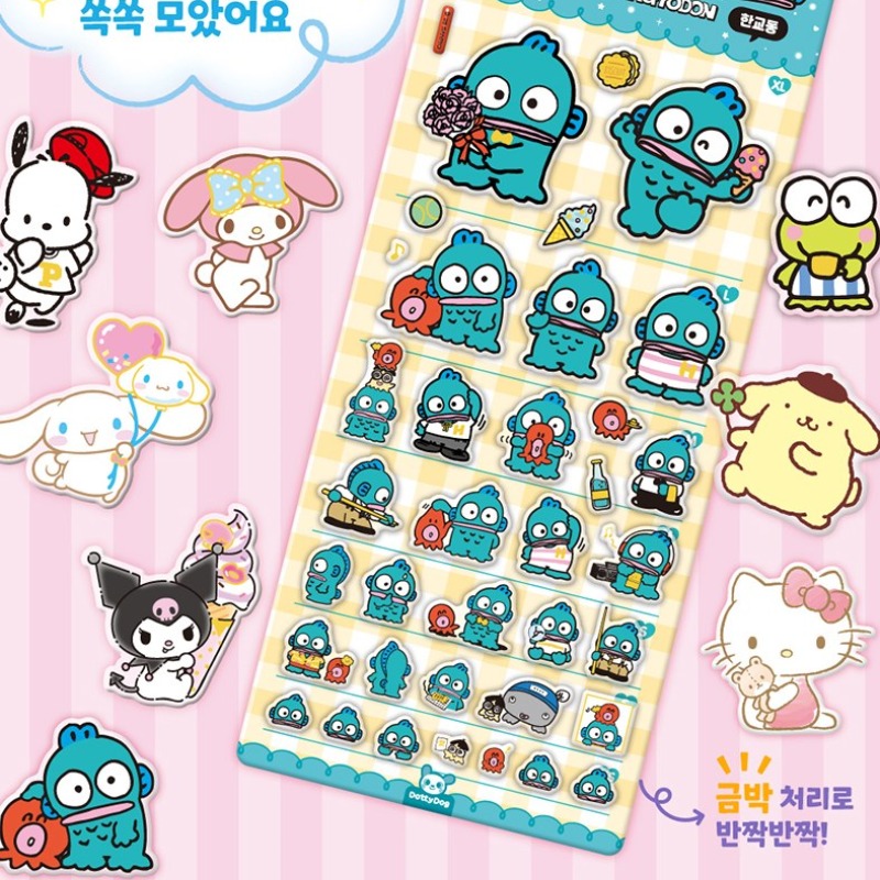산리오 다꾸 스티커 폰 캐리어 노트북 꾸미기 5가지 사이즈 에폭시 산리오캐릭터즈, 1매 - 상세 이미지 3