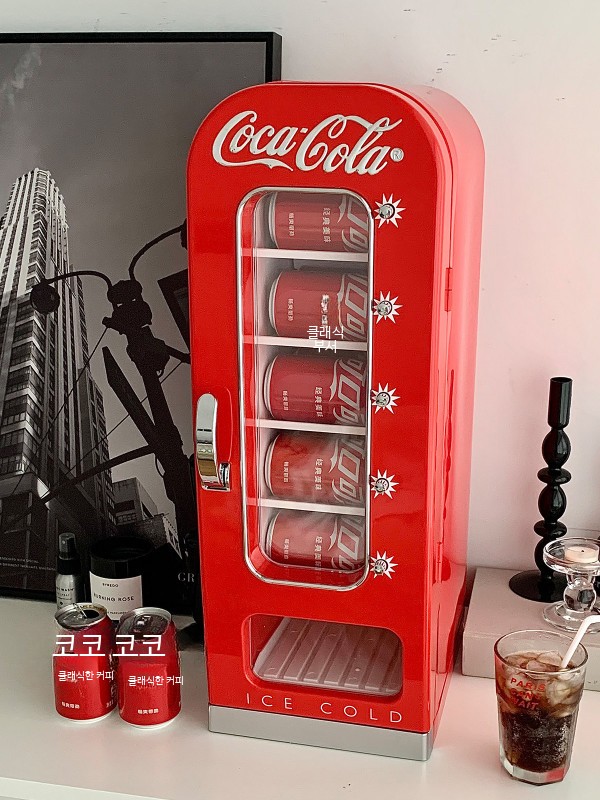 코카콜라 냉장고 음료수 가정용 쇼케이스 맥주냉장고 술장고 레드 자판기 - 상세 이미지 3