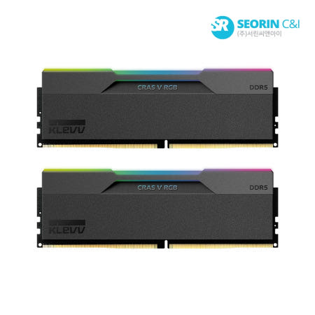 에센코어 클레브 DDR5-6000 CL32 CRAS V RGB 64GB, 블랙, 2개