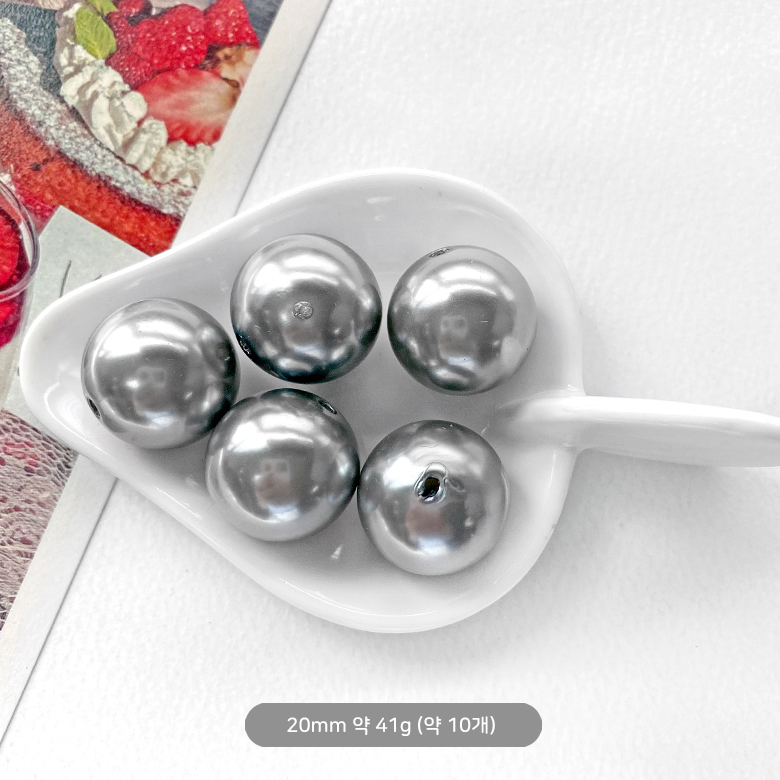 ABS 실버그레이 모조 진주구슬 비즈 (6size) 이미지 8