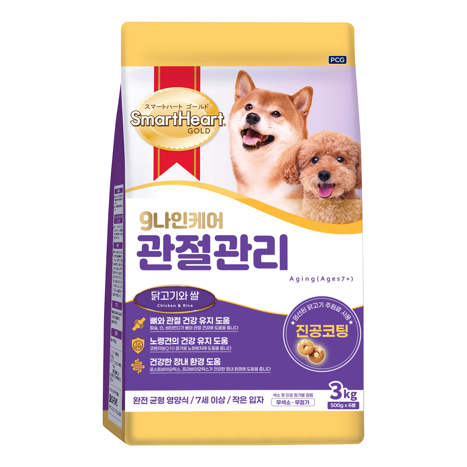 나인케어 강아지 사료 관절관리 3kg 7세이상 시니어 - 상품 이미지