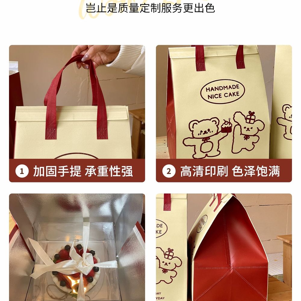 생일 케이크 부직포보냉백 대용량 일회용보냉백 기본형 - 상세 이미지 5