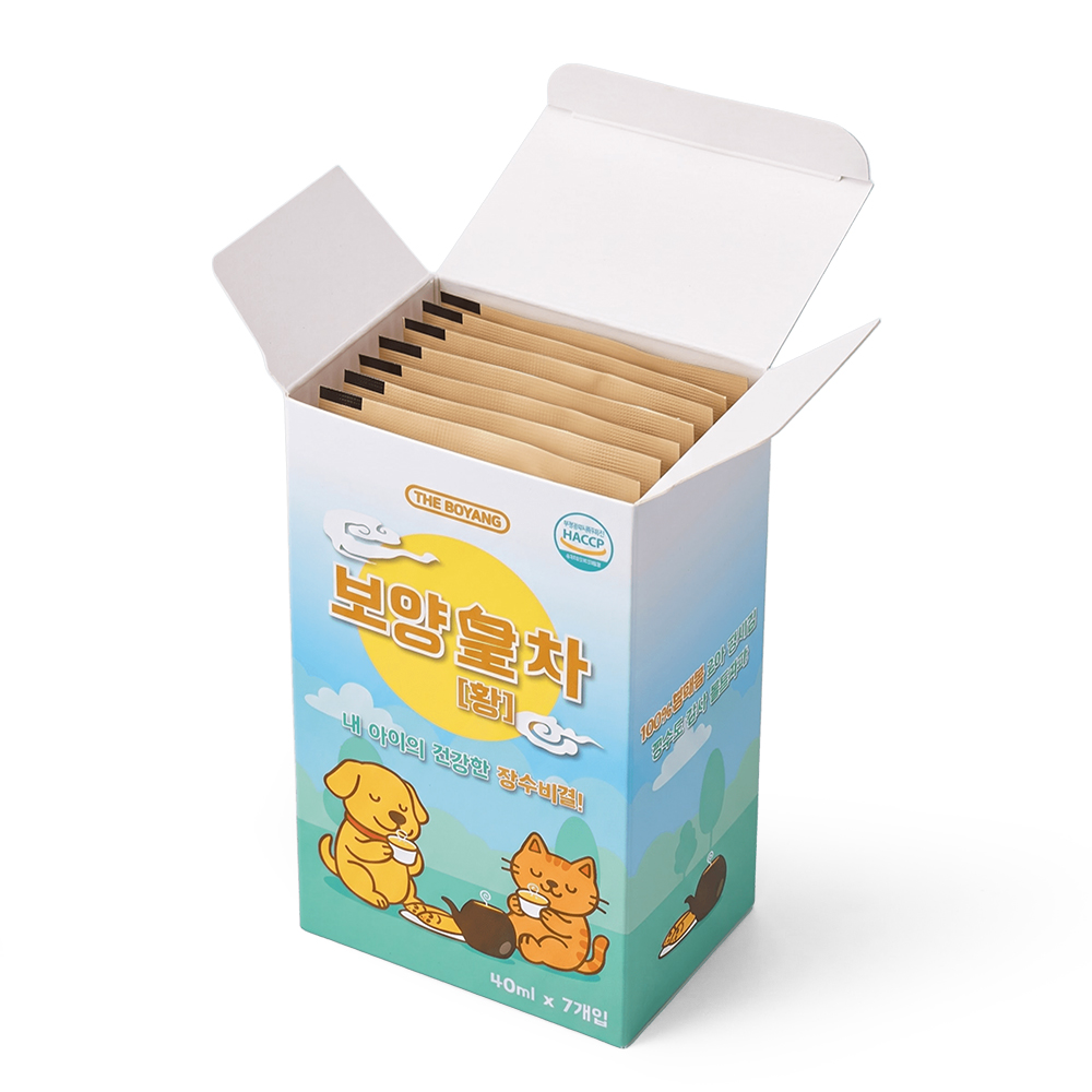 더보양 보양황차 강아지 고양이 황태 보약 노견 노묘 기력보충 면역+영양, 40ml, 7개 - 상품 이미지