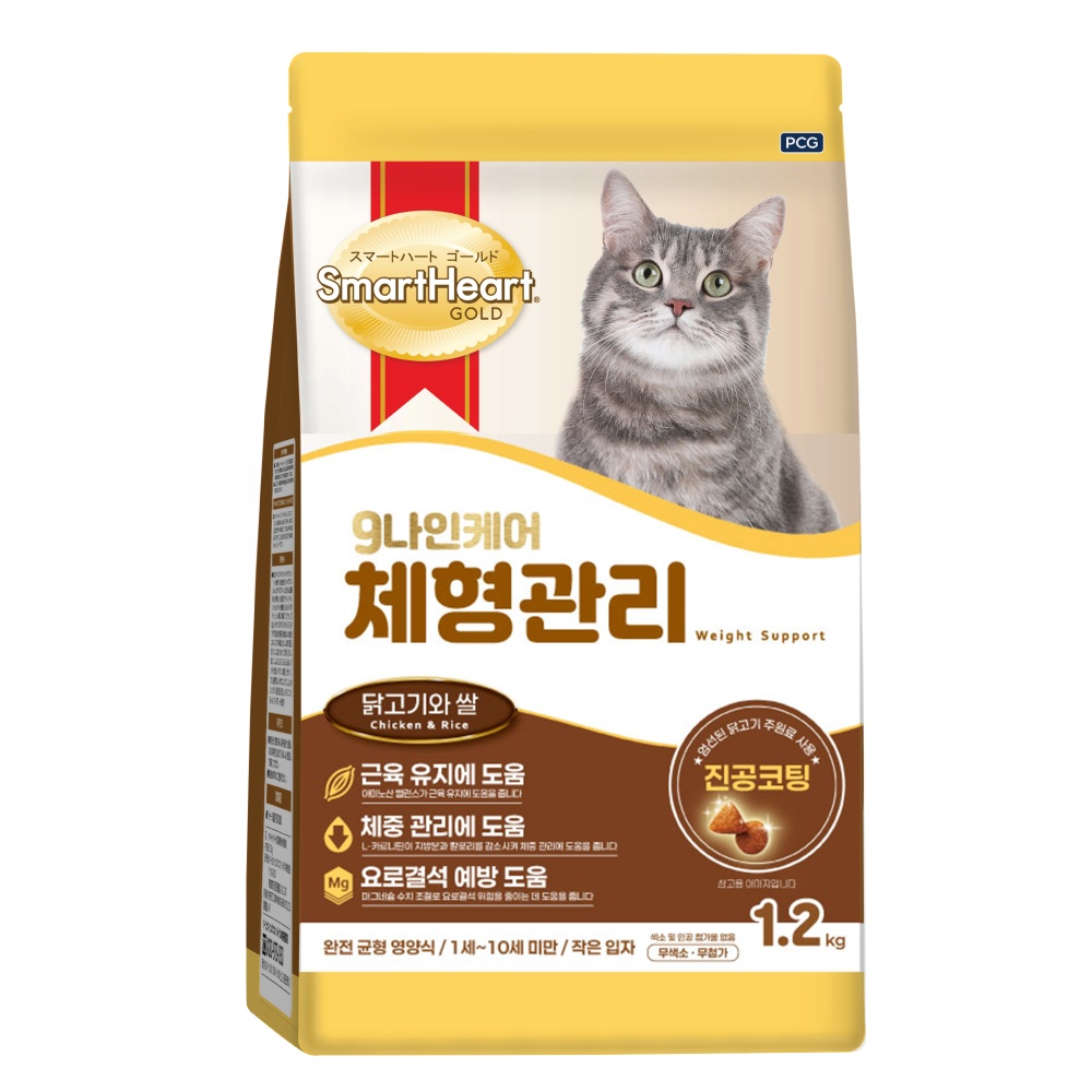 나인케어 고양이사료 기본형 체중관리, 1.2kg, 1개 - 상품 이미지