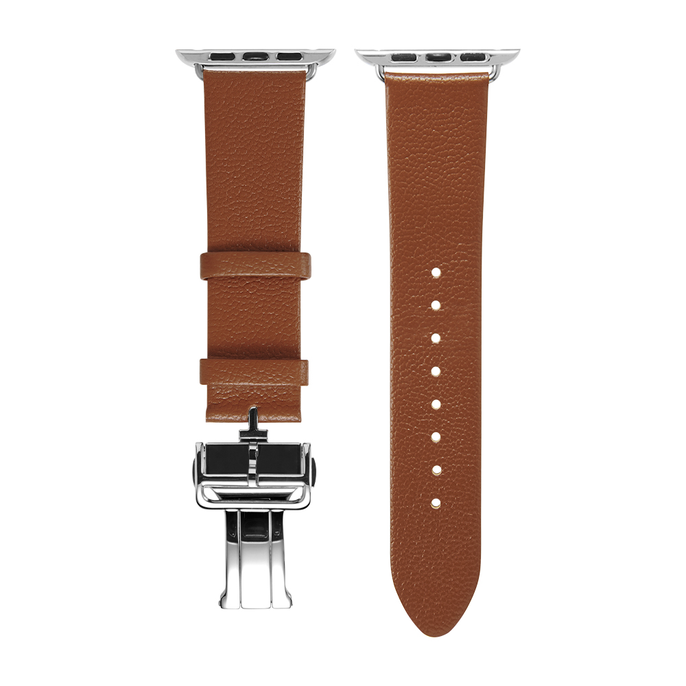 애플워치11 10 9 8 7 울트라 SE 3 2 가죽 스트랩 엔조 클래식 브라운, 애플워치, 44mm-45mm-46mm-49mm 호환 - 상세 이미지 5