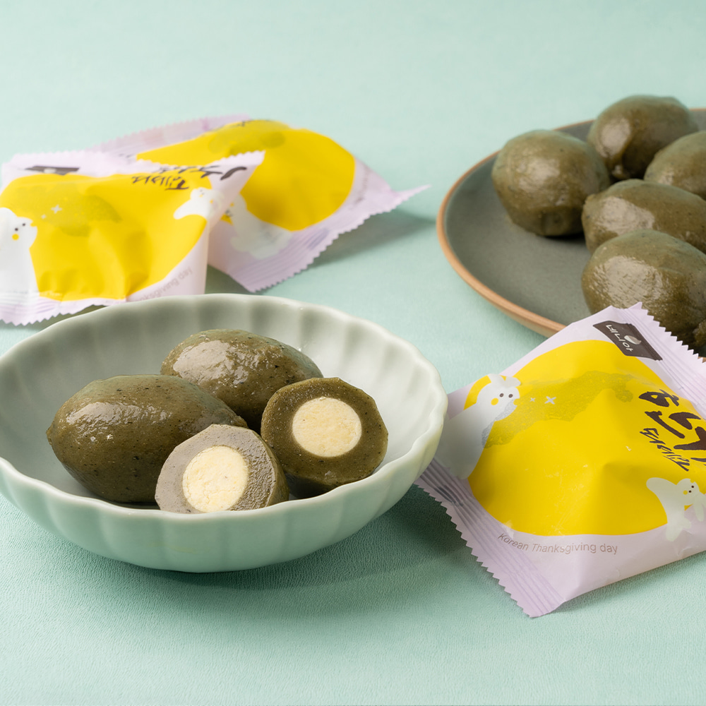 국내산 재료로 만든 진짜 모시잎 송편 떡 1kg, 5개 - 상세 이미지 5