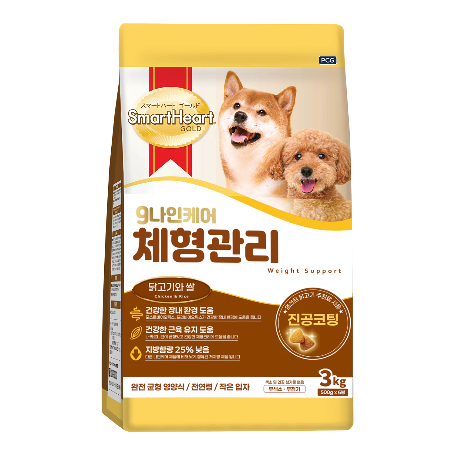 나인케어 강아지 사료 체형관리 3kg 성견 체중관리 - 상품 이미지