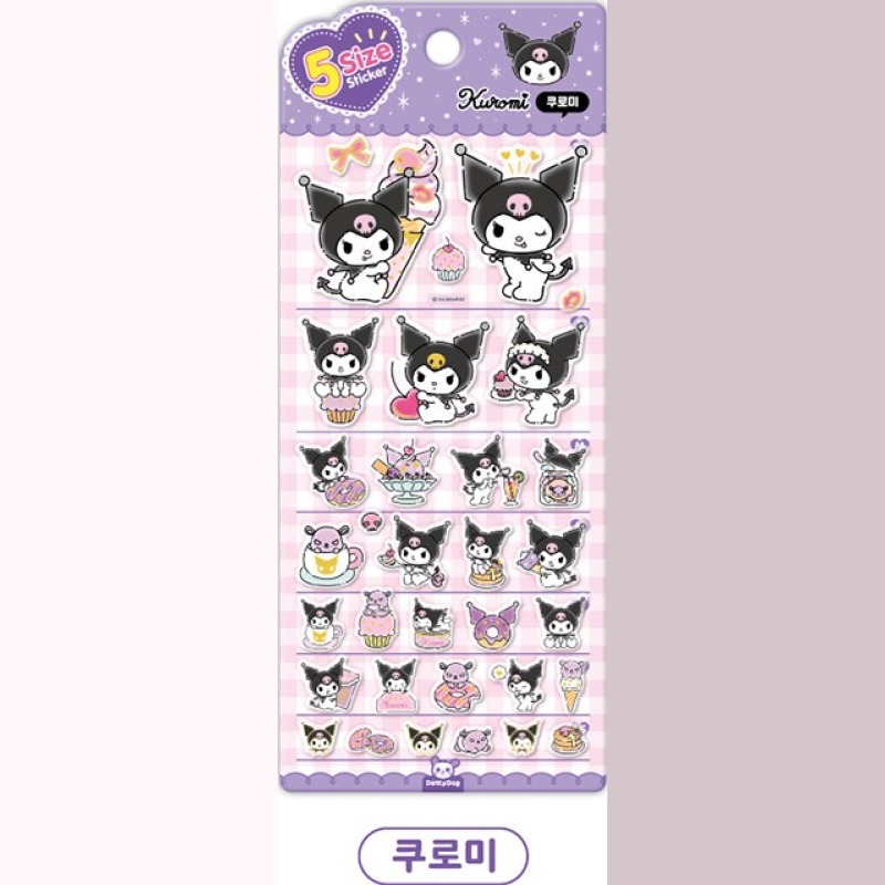산리오 다꾸 스티커 폰 캐리어 노트북 꾸미기 5가지 사이즈 에폭시 산리오캐릭터즈, 1매 이미지 6